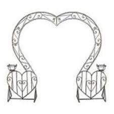 ARCH  HEART White W/Plant Pots (1)