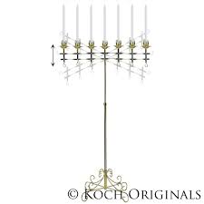 CANDELABRA ADJUSTABLE 7 Candle Comes in Black, Silver, White, Brass